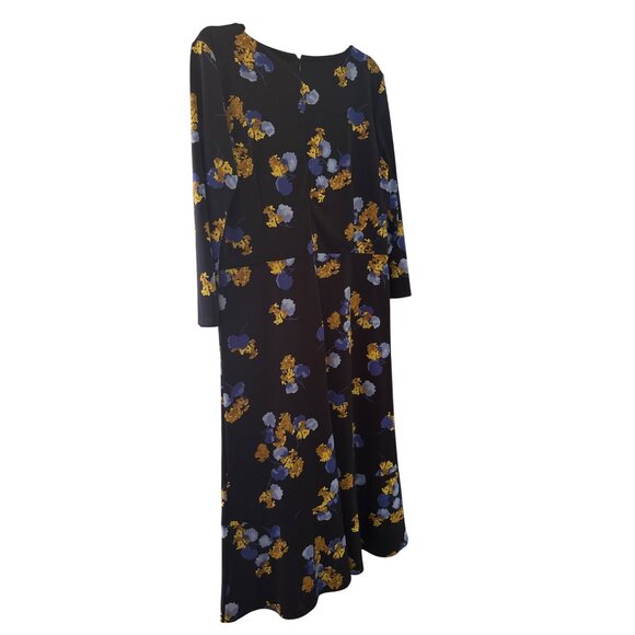 Talbots Womens Floral Knot Waist Dress Size 16 Polyester Spandex Blend - Picture 4 of 6